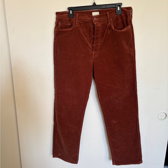MOTHER corduroy The Tomcat Ankle Jeans in Rich Brown - Picture 2 of 16